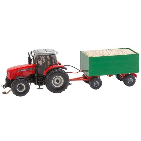 Faller 161588 - MF Traktor mit Hackschnitzelanhänger (WIKING)