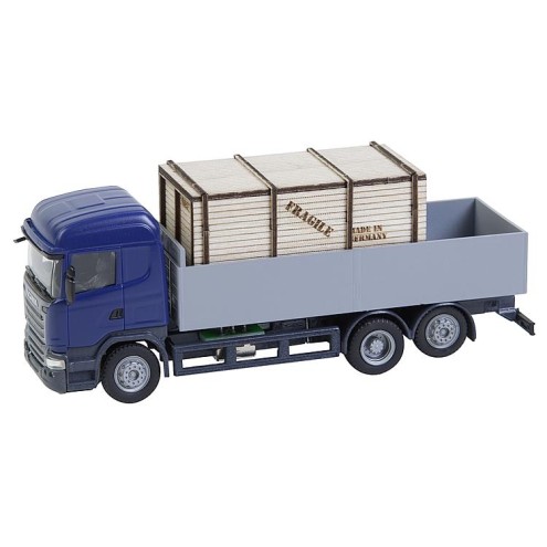 Faller 161597 - LKW Scania R 13 HL Pritsche mit Holzkiste (HERPA)