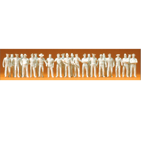 Preiser 16345 - Uniformierte, sommerlich. 24 unbemalte Miniaturfiguren.