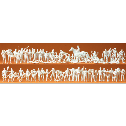 Preiser 16346 - Sport und Freizeit 80 Figuren unbemalt