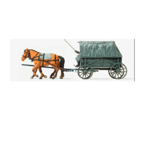 Preiser 16588 - Ersatzfeldwagen Erfa, bespannt. Deutsches Reich 1939-45.