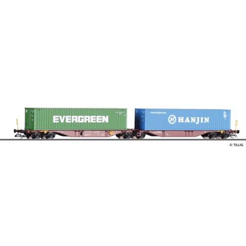Tillig 18071 - Containertragwagen Sggmrss der GySEV Cargo, Ep. V