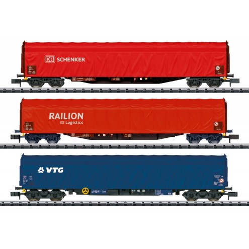 Minitrix 18801 - Schiebeplanwagen-Set Rils