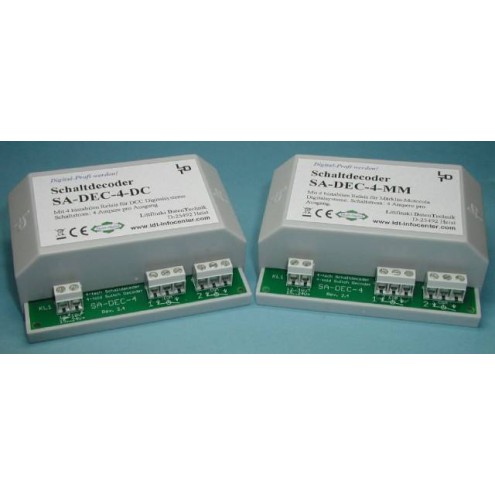Littfinski 210313 - 4fach Schaltdecoder für Märklin-Motorola und DCC Digital-Anlagen aus der Digital-Profi-Serie!
