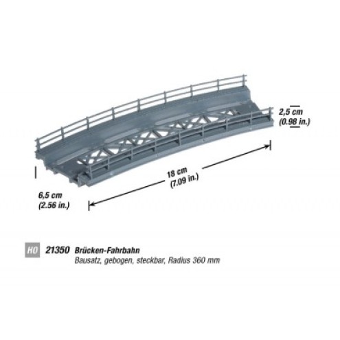 Noch 21350 - Brücken-Fahrbahn, gebogen, Radius 360 mm