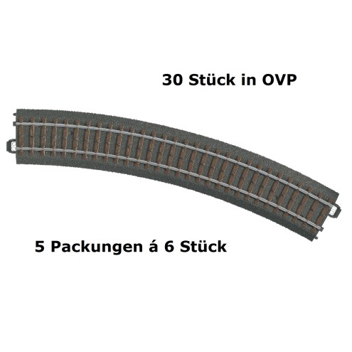 Märklin 24230/30 - Gebogenes Gleis R 2 30 Stück