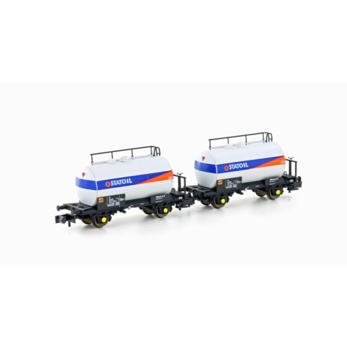 Hobbytrain 24853 - 2er Set Leichtbau-Kesselwagen DSB/Statoil, Ep.IV
