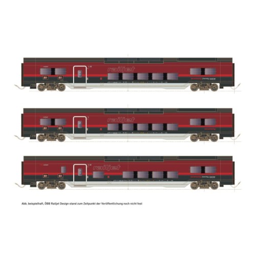 Hobbytrain 25402 - Railjet DANI Set 2, 2-tlg. ÖBB, Ep.VI