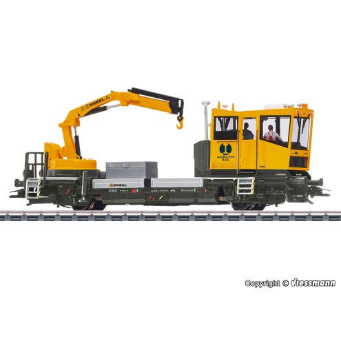 Viessmann 2629 - H0 ROBEL Gleiskraftwagen 54.22 Aarsleff Version mit motorisch bewegtem Kran, Funktionsmodell 2L
