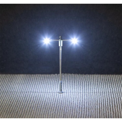 Faller 272223 - LED-Straßenbeleuchtung, Ansatzleuchte, Doppelausleger