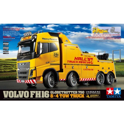 Tamiya 300056362 - 1:14 RC Volvo FH16 Abschlepper 8x4
