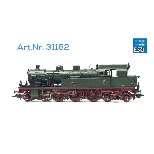 ESU 31182 - Dampflok, H0, 8404 Essen KPEV, grün, Ep. I, LokSound, Doppelraucherzeuger, Rangierkupplung, DC/AC