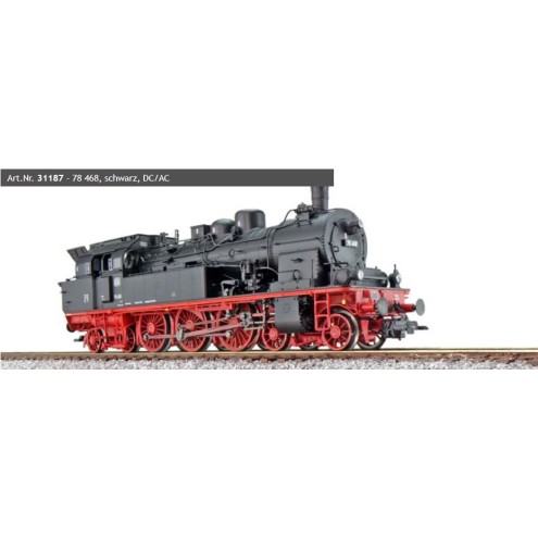 ESU 31187 - Dampflok, H0, T18, 78 468 Museum, Schwarz, Ep VI, Vorbildzustand um 2018, LokSound, Doppelraucherzeuger, Rangierkupplung, DC/AC