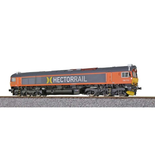 ESU 31284 - Diesellok, Hectorrail, T66 713 Ep VI, grau/orange, Sound+Rauch, DC/AC