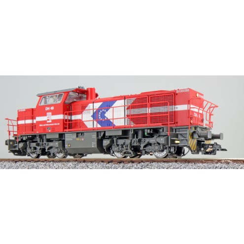 ESU 31302 - Diesellok, H0, G1000, DH 49 HGK, Verkehrsrot, Ep VI, Vorbildzustand um 2007, Sound, Rangierkupplung, DC/AC