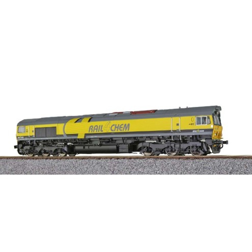 Esu 31364 - Diesellok H0, C66, 6602 Rail4Chem, Ep. VI, Vorbildzustand um 2014, grau/gelb, Sound+Rauch, DC/AC