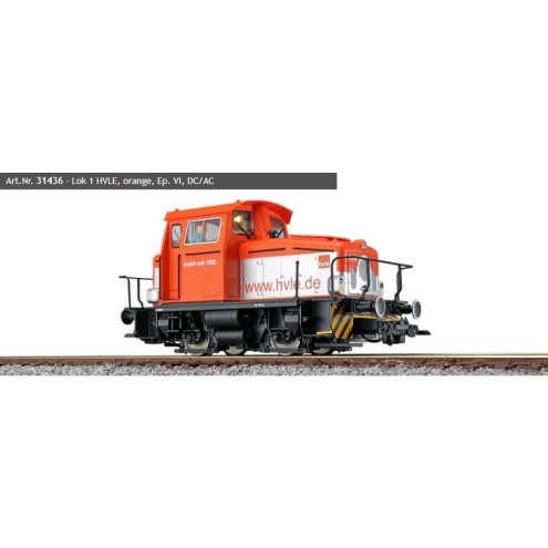 ESU 31436 - Diesellok, H0, KG230, Lok 1 HVLE, orange, Ep VI, Vorbildzustand um 2014, LokSound, Raucherzeuger, Rangierkupplung, DC/AC