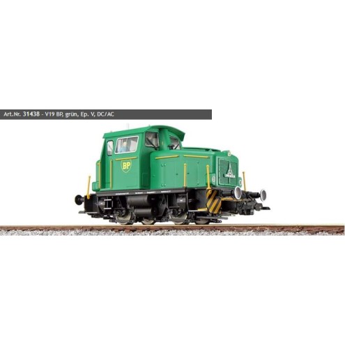 ESU 31438 - Diesellok, H0, KG230, V19 BP, grün, Ep V, Vorbildzustand um 2005, LokSound, Raucherzeuger, Rangierkupplung, DC/AC
