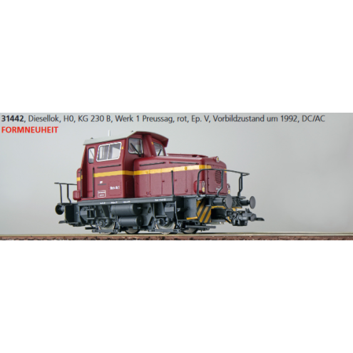 ESU 31442 - Diesellok, H0, KG230, Werk 1 Preussag, rot, Ep. V