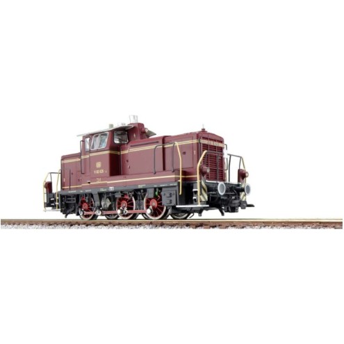 Esu 31740 - Diesellok, V60 826 DB, altrot, Ep. III, Vorbildzustand um 1963, LokSound, Raucherzeuger, Rangierkupplung DC/AC