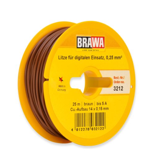 Brawa 3212 - Litze für digitalen Einsatz, 0,25 mm², braun