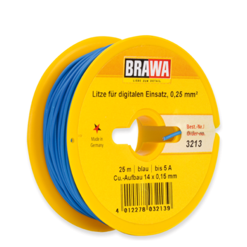 Brawa 3213 - Litze für digitalen Einsatz, 0,25 mm², blau