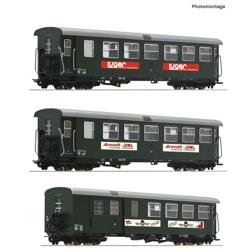 Roco 34034 - 3er Set Schmalspurwag. ÖBB