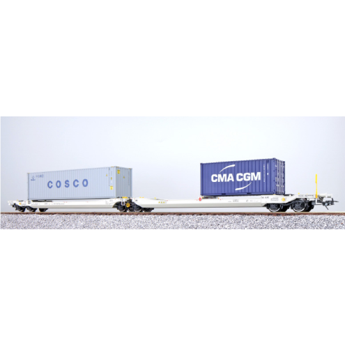 Esu 36551 - Taschenwagen, H0, Sdggmrs, 37 84 499 3 309-2, NL-AAEC Ep. VI, Container CBHU 800608 + CMAU 216218, DC