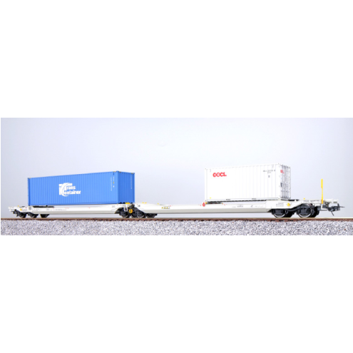 Esu 36552 - Taschenwagen, H0, Sdggmrs, 31 84 495 5 736-8, NL-RN Ep. VI, Container TKRU 408456 + OOLU 287222, DC