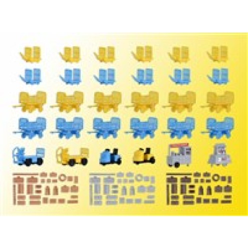 Kibri 37530 - N Deko-Set Gepäckwagen