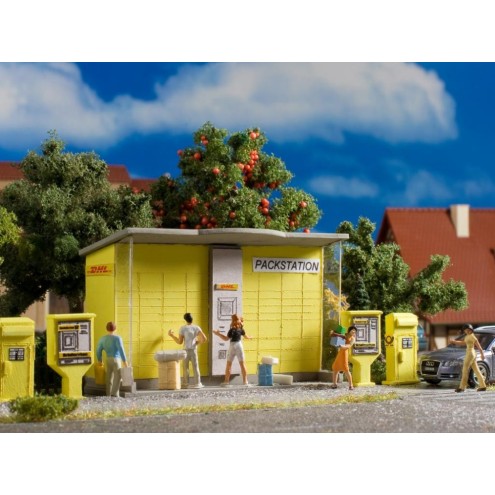 Vollmer 43777 - H0 DHL Packstation mit Briefkästen und Briefmarken automaten