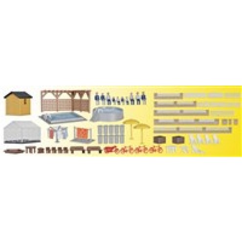 Kibri 38100 - H0 Deko-Set Rund ums Haus