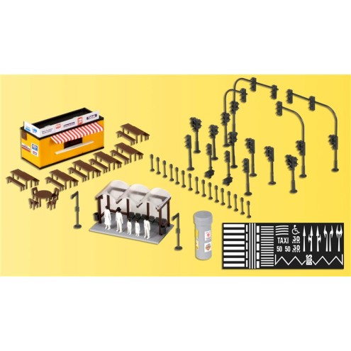 Kibri 38102 - H0 Deko-Set in der Stadt