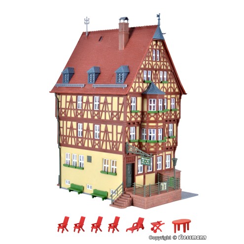 Kibri 38209 - H0 Haus Mühlenweg Spreewald inkl. Hausbeleuchtungs-Startset