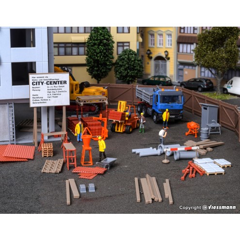 Kibri 38538 - H0 Deko-Set Baustellenzubehör