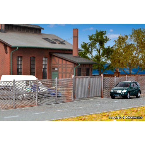 Kibri 38605 - H0 Maschendrahtzaun, grau