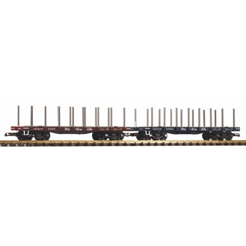 Piko 38778 - G-Flachwg. 2er Set D&RGW mit Rungen