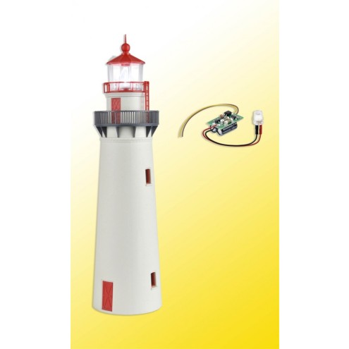 Kibri 39170 - H0 Leuchtturm mit LED-Leuchtfeuer, Funktionsbausatz