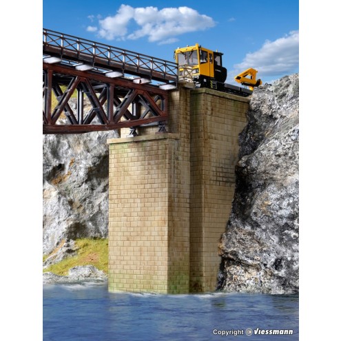 Kibri 39750 - H0 Universal-Brückenköpfe gemauert, 2 Stück