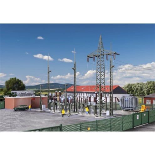 Kibri 39840 - H0 Umspannwerk Unterwerk Baden-Baden mit Elektroblitzen