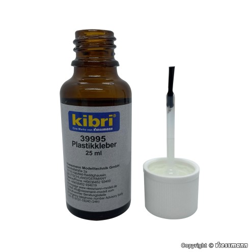 Kibri 39995 - Plastikkleber flüssig, mit Pinsel, 25 ml
