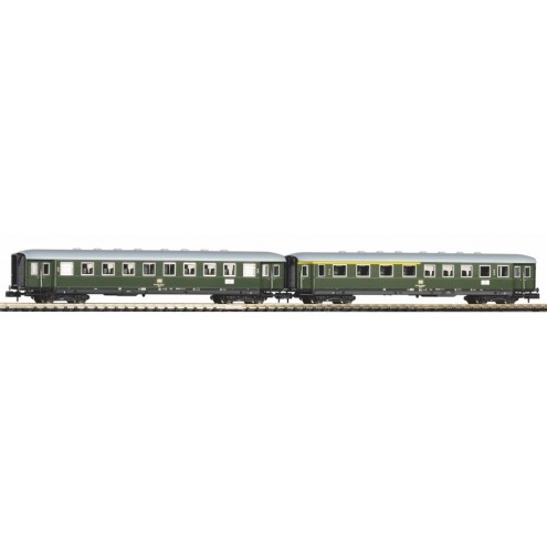 Piko 40621 - N-2er Set Schürzeneilzugwagen 2. Kl. und 1./2. Kl. DB IV