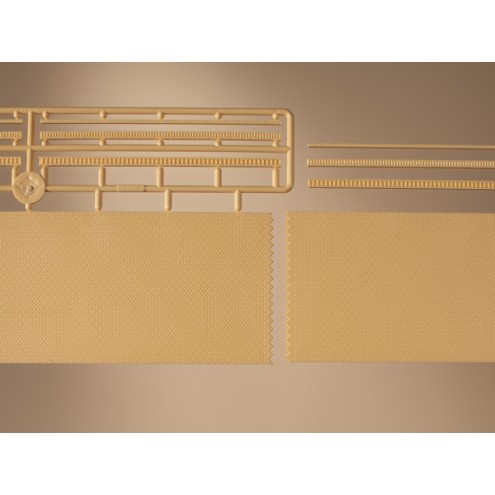 Auhagen 41207 - Ziegelmauern mit Zahnfriesvarianten gelb