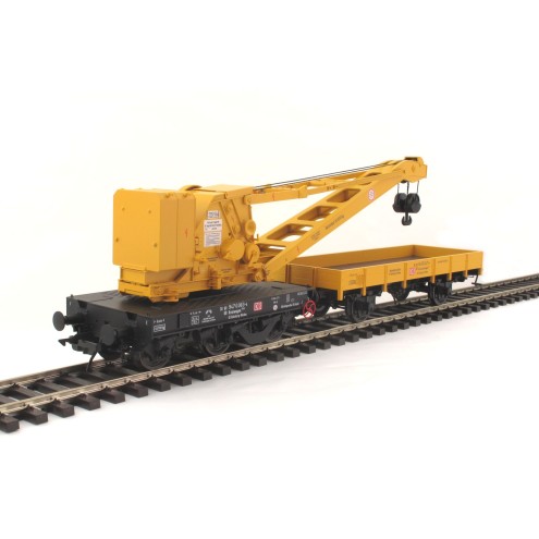 Lenz 42450-05 - Kran Wyhlen, DB, Ep.5, gelb, mit Schutzwagen