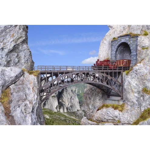 Vollmer 42548 - H0 Stahlbogenbrücke Schlossbach, gerade