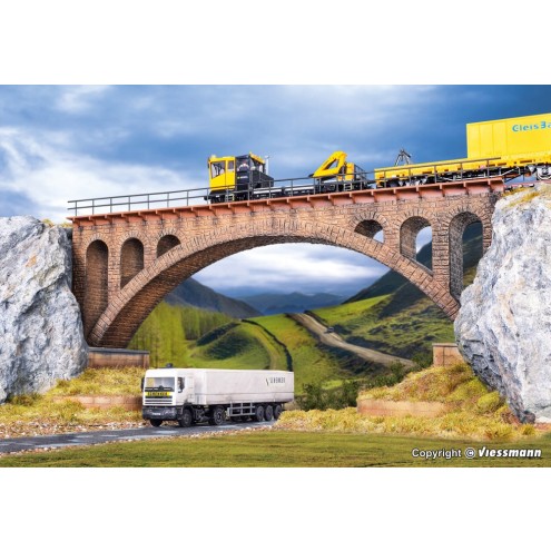 Vollmer 42549 - H0 Mauersteinbrücke, gerade