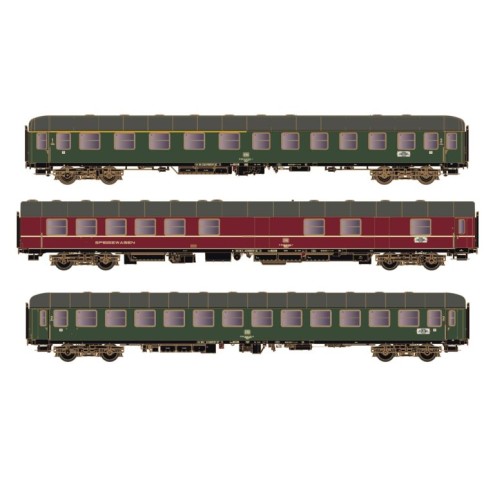 Hobbytrain 43036 - 3er Set Personenwagen DB, Ep.VIa, D1213