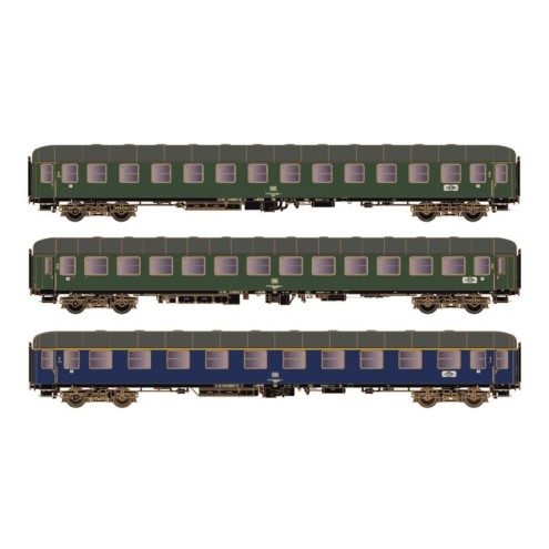 Hobbytrain 43040 - 3er Set Personenwagen DB, Ep.VIa, D1213