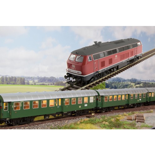 Lenz 43180-01 - Zug-Set BR218 mit 3 4-achser Umbauwagen