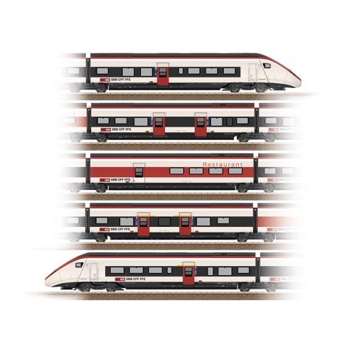 Märklin 43463 - Ergänzungswagen-Set 3 zum RABe 501 Giruno